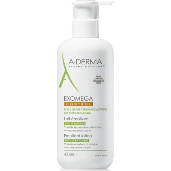 A-DERMA Exomega Control Lait Emollient Anti-Scratching 400ml A-DERMA Exomega Control Lait Emollient Anti-Scratching 400ml