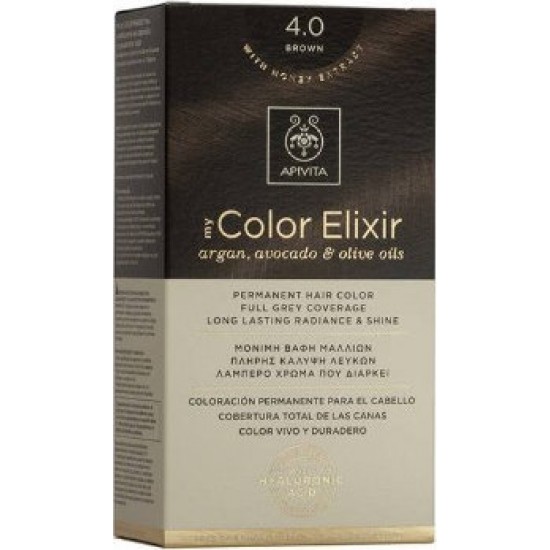 APIVITA - My Color Elixir Argan, Avocado & Olive Oils - 4.0 Φυσικό Καστανό