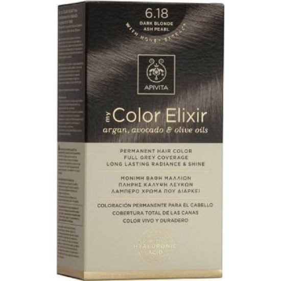 APIVITA - My Color Elixir Argan, Avocado & Olive Oils - 6.18 Ξανθό Σκούρο Σαντρέ Περλέ