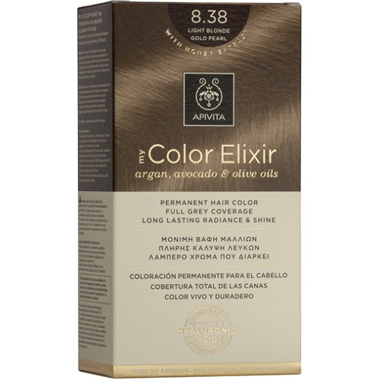APIVITA - My Color Elixir Argan, Avocado & Olive Oils - 8.38 Ξανθό Ανοιχτό Μελί Περλέ APIVITA - My Color Elixir Argan, Avocado & Olive Oils - 8.38 Ξανθό Ανοιχτό Μελί Περλέ