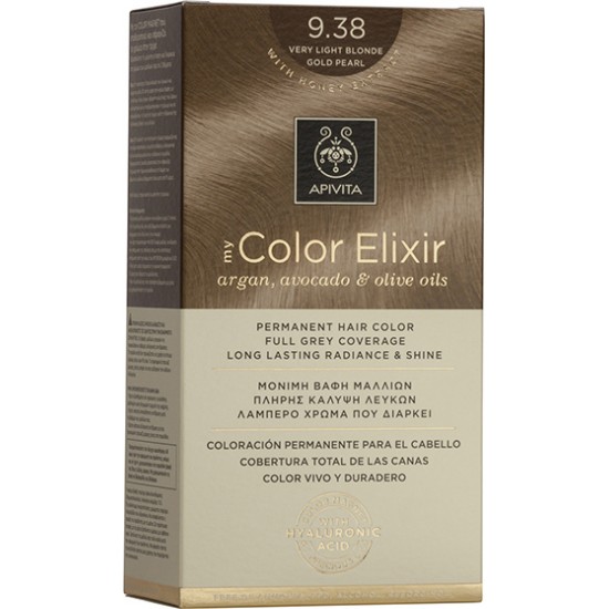 APIVITA - My Color Elixir Argan, Avocado & Olive Oils - 9.38 Ξανθό Πολύ Ανοιχτό Μελί Περλέ APIVITA - My Color Elixir Argan, Avocado & Olive Oils - 9.38 Ξανθό Πολύ Ανοιχτό Μελί Περλέ