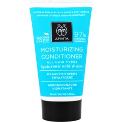 APIVITA - Holistic Hair Care MINI Conditioner Moisturizing Μαλακτική Κρέμα Ενυδάτωσης για Όλους τους Τύπους Μαλλιών με Υαλουρονικό Οξύ & Αλόη 50ml