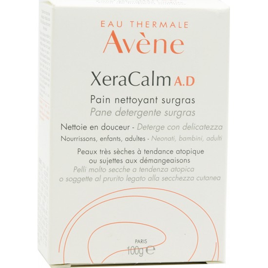 AVENE - Eau Thermale XERACALM A.D. Pain Nettoyant Surgras Υπερλιπαντική Στερεά Πλάκα Σαπουνιού 100gr AVENE - Eau Thermale XERACALM A.D. Pain Nettoyant Surgras Υπερλιπαντική Στερεά Πλάκα Σαπουνιού 100gr