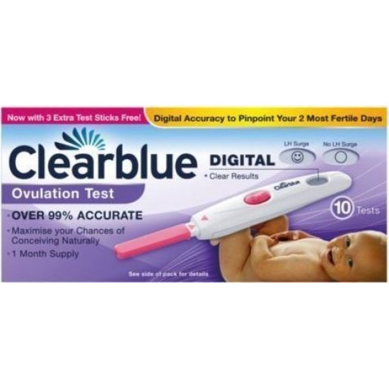 Clearblue - Digital Ovulation Ψηφιακό Τεστ Ωορρηξίας 10τμχ. Clearblue - Digital Ovulation Ψηφιακό Τεστ Ωορρηξίας 10τμχ.