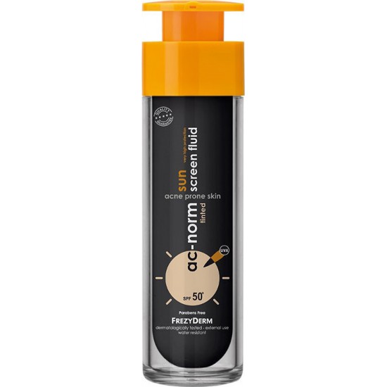 FREZYDERM AC-NORM Sunscreen Fluid Tinted SPF50+ Αντηλιακή Υγρή Κρέμα με Αίσθηση Πούδρας 50ml FREZYDERM AC-NORM Sunscreen Fluid Tinted SPF50+ Αντηλιακή Υγρή Κρέμα με Αίσθηση Πούδρας 50ml