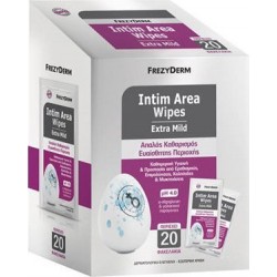 FREZYDERM INTIM Area Wipes Extra Mild  pH 4.0 μαντηλάκια καθαρισμού ευαίσθητης περιοχής 20τμχ.