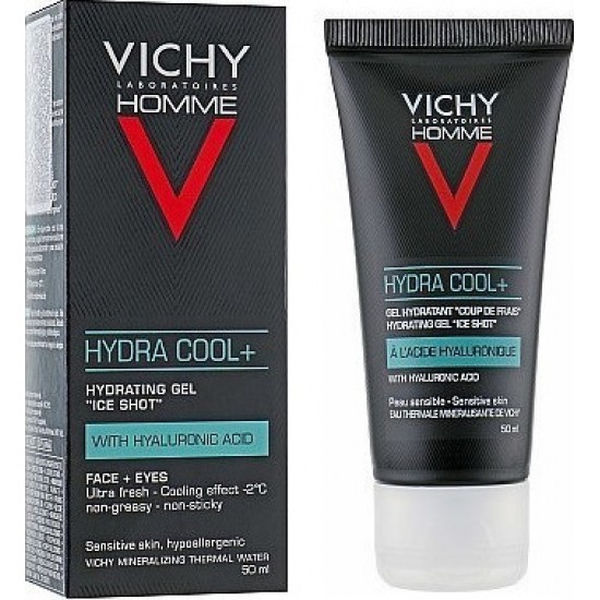 VICHY HOMME HYDRA Cool+ Ενυδατικό Τζελ για Πρόσωπο και Μάτια για άνδρες με Υαλουρονικό Οξύ 50ml VICHY HOMME HYDRA Cool+ Ενυδατικό Τζελ για Πρόσωπο και Μάτια για άνδρες με Υαλουρονικό Οξύ 50ml