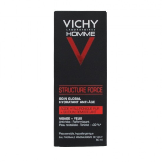 VICHY HOMME Structure Force Αντηγηραντική και Συσφικτική Κρέμα Πρόσωπου-Ματιών για άνδρες 50ml
