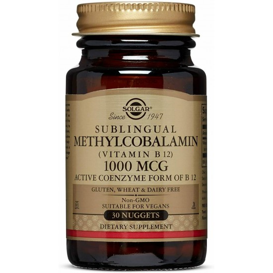 Solgar Methylcobalamin (Vitamin B12) 1000 μg Nuggets - Συσκευασία των 30 Solgar Methylcobalamin (Vitamin B12) 1000 μg Nuggets - Συσκευασία των 30