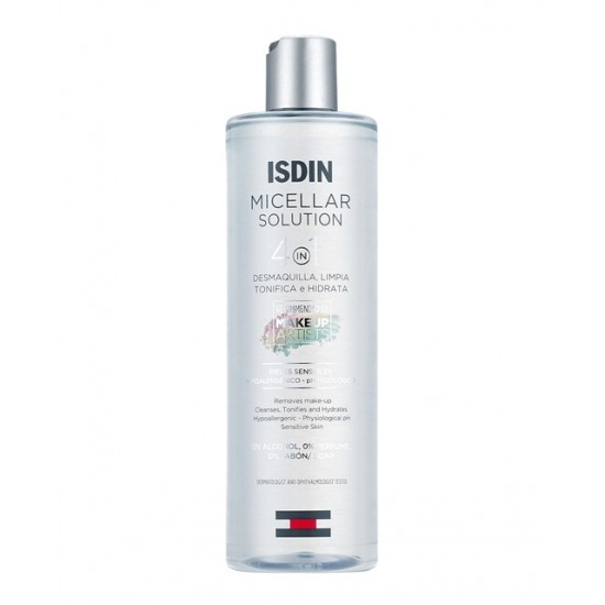 Isdin Micellar Solution 4 in 1-Καθαριστικό, Τονωτικό, Ενυδατικό για Ευαίσθητη Επιδερμίδα, 400ml