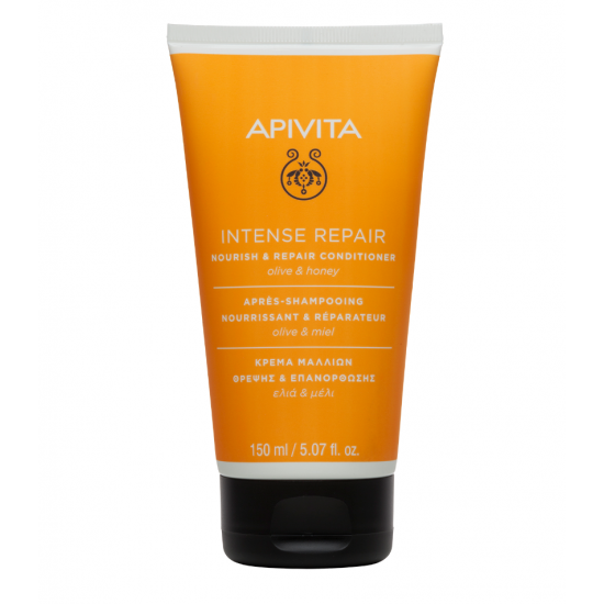 APIVITA - Holistic Hair Care Nourish & Repair Contitioner Kρέμα θρέψης & επανόρθωσης για Ξηρά-ταλαιπωρημένα Μαλλιά με Ελιά & Μέλι 150ml