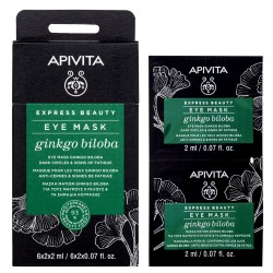 APIVITA - EXPRESS BEAUTY Dark Circles and Eye-Puffiness Mask with ginkgo 2x2ml