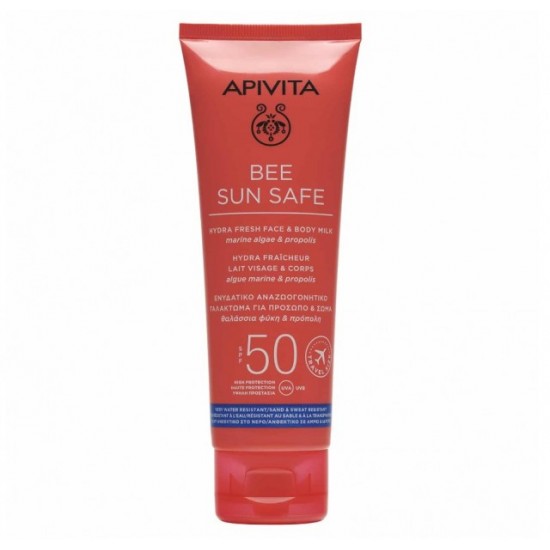 Apivita Bee Sun Hydra Face & Body Milk SPF50, Travel Size 100ml Apivita Bee Sun Hydra Face & Body Milk SPF50, Travel Size 100ml