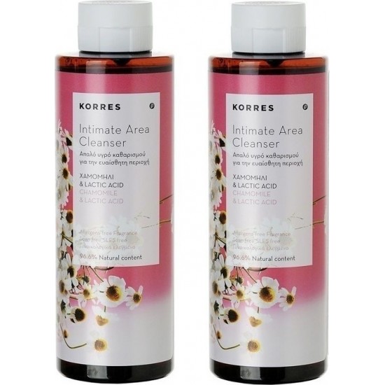 Korres Chamomile & Lactic Acid Intimate Area Cleanser 2x250ml