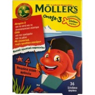 Moller's Omega 3 Ζελεδάκια για Παιδιά με γεύση Φράουλα, 36gummies