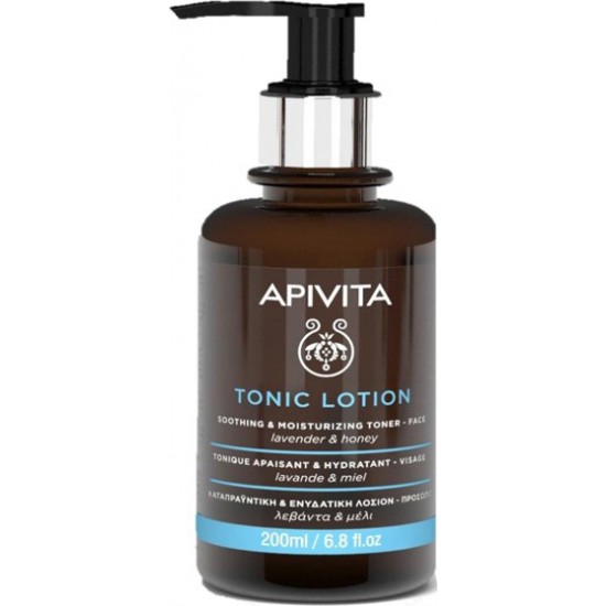 Apivita Tonic Lotion Καταπραϋντική & Ενυδατική Λοσιόν Για Το Πρόσωπο Με Λεβάντα & Μέλι, 200ml