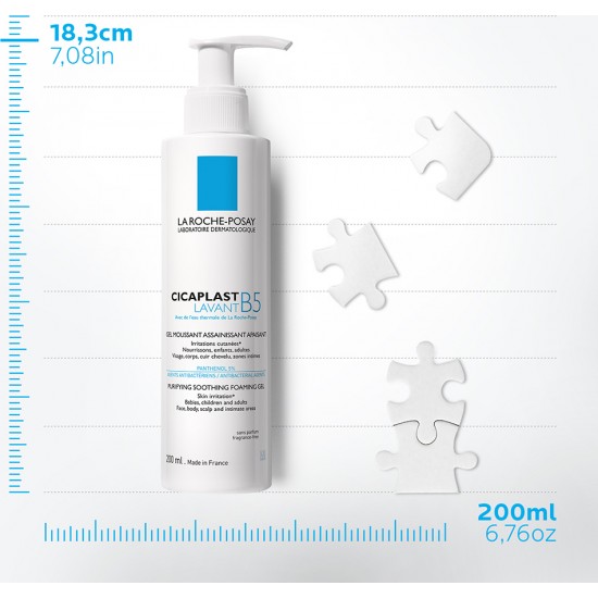 LA ROCHE POSAY - CICAPLAST Lavant B5 soothing foaming gel 200ml LA ROCHE POSAY - CICAPLAST Lavant B5 soothing foaming gel 200ml