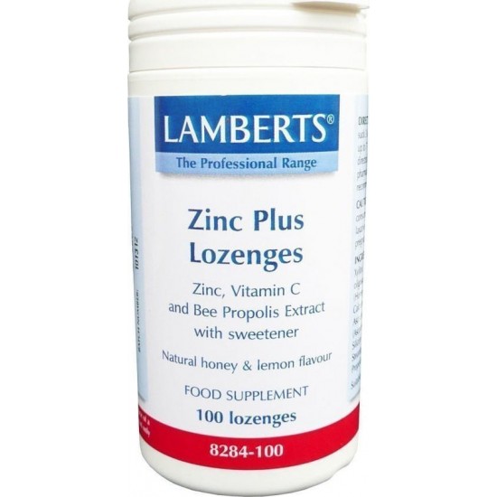 Lamberts Zinc Plus Lozenges Ψευδάργυρος με Βιταμίνη C 100 Καραμέλες