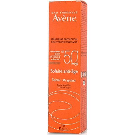 Avene Solaire Anti-age Teinte SPF50+, Αντηλιακή Αντιγηραντική Κρέμα Προσώπου με Χρώμα 50ml