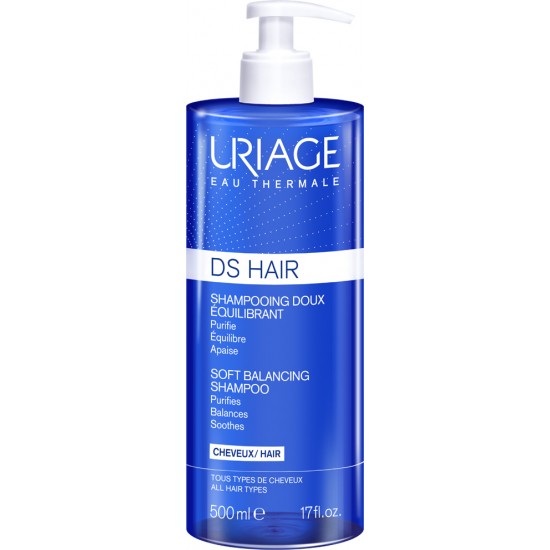 Uriage DS Hair Soft Balancing Shampoo Απαλό Σαμπουάν Εξισορρόπησης 500ml