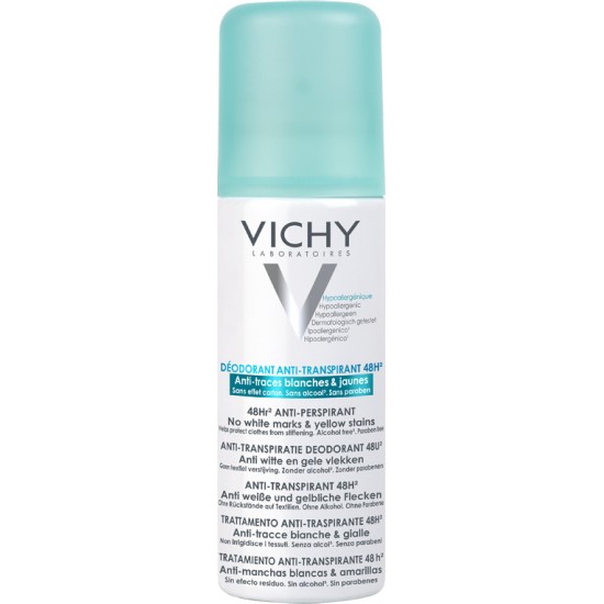 Vichy 48hr Anti-perspirant Deodorant Spray Κατά των Λευκών & Κίτρινων Λεκέδων 125ml