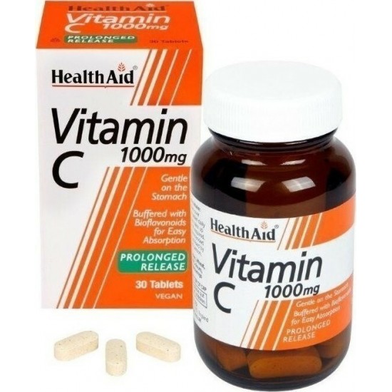 HEALTH AID - Vitamin C 1000mg Prolonged Release tabs 30s HEALTH AID - Vitamin C 1000mg Prolonged Release tabs 30s