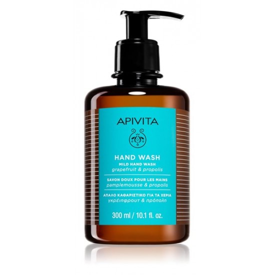 Apivita Mild Hand Wash Απαλό Καθαριστικό Χεριών με Γκρέιπφρουτ & Πρόπολη 300ml