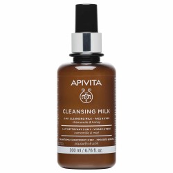 APIVITA - CLEANSING 3 in 1 Cleansing Milk for Face & Eyes with chamomile & honey 250ml