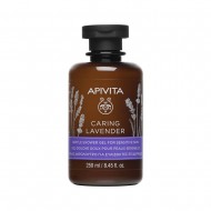 APIVITA - Caring Lavender Αφρόλουτρο με βιολογική ελληνική λεβάντα για ευαίσθητες επιδερμίδες 250ml