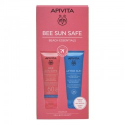 Apivita Travel Package Bee Sun Safe with Face & Body Milk SPF50 Sunscreen with Seaweed & Propolis, 100ml & Face & Body After Sun Refreshing Face & Body Gel Cream, 100ml