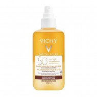 Vichy Capital Soleil Solar Protective Water Hydrating SPF50 Λαμπερό Μαύρισμα με Νερό Προστασίας από Τον Ήλιο με Β-Καροτένιο, 200ml