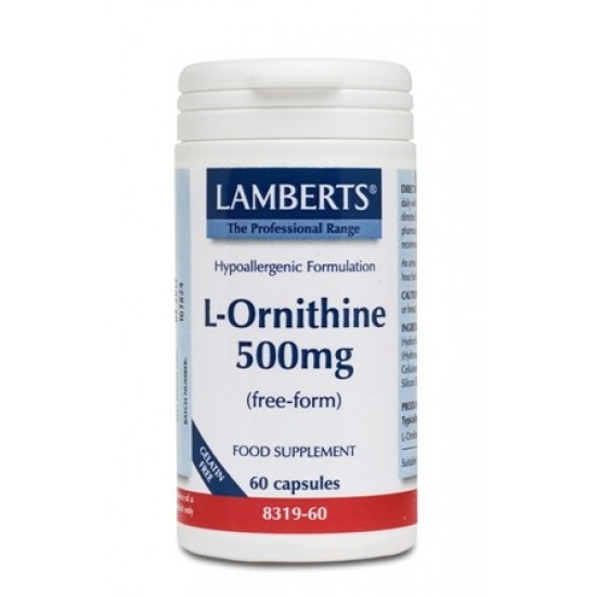 Lamberts - L-ORNITHINE 500MG, 60CAPS Lamberts - L-ORNITHINE 500MG, 60CAPS