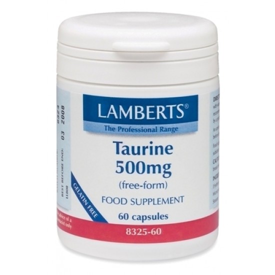 Lamberts - TAURINE 500MG, 60CAPS Lamberts - TAURINE 500MG, 60CAPS