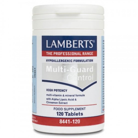 Lamberts - Multi Guard Control - Συμπλήρωμα Διατροφής Υψηλής Δραστικότητας Φόρμουλα Βιταμινών + Μετάλλων - 120tabs Lamberts - Multi Guard Control - Συμπλήρωμα Διατροφής Υψηλής Δραστικότητας Φόρμουλα Βιταμινών + Μετάλλων - 120tabs