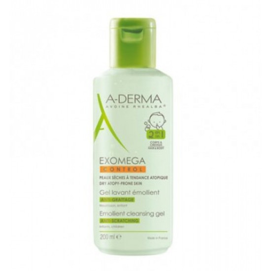 A-Derma Exomega Control Gel Lavant Emollient 2 σε 1 Ενυδατικό Τζελ Καθαρισμού για Ατοπικό Ξηρό Δέρμα για Σώμα & Μαλλιά 200ml A-Derma Exomega Control Gel Lavant Emollient 2 σε 1 Ενυδατικό Τζελ Καθαρισμού για Ατοπικό Ξηρό Δέρμα για Σώμα & Μαλλιά 200ml