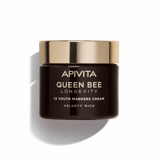 Apivita Queen Bee Velvety Rich Αντιγηραντική Κρέμα Προσώπου Ημέρας κατά των Πανάδων με Πεπτίδια 50ml