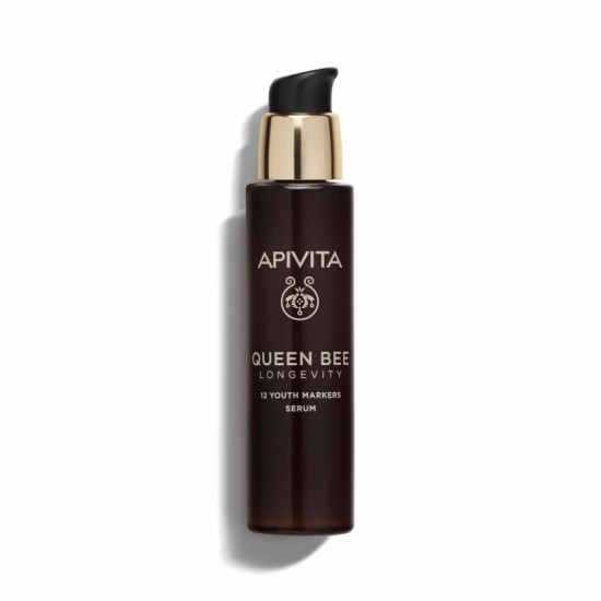 Apivita Queen Bee Longevity Serum Αντιγηραντικός Ορός Προσώπου 12 Δείκτες Νεότητας για Σύσφιξη & Πανάδες με Πεπτίδια 30ml