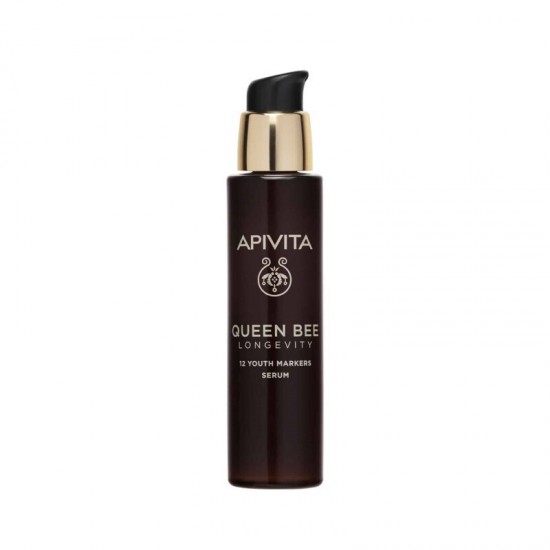 Apivita Queen Bee Longevity Serum Αντιγηραντικός Ορός Προσώπου 12 Δείκτες Νεότητας για Σύσφιξη & Πανάδες με Πεπτίδια 30ml