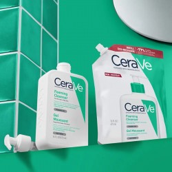 CeraVe Foaming Cleanser Refill Gel Καθαρισμού Προσώπου για κανονικό έως λιπαρό δέρμα 473ml
