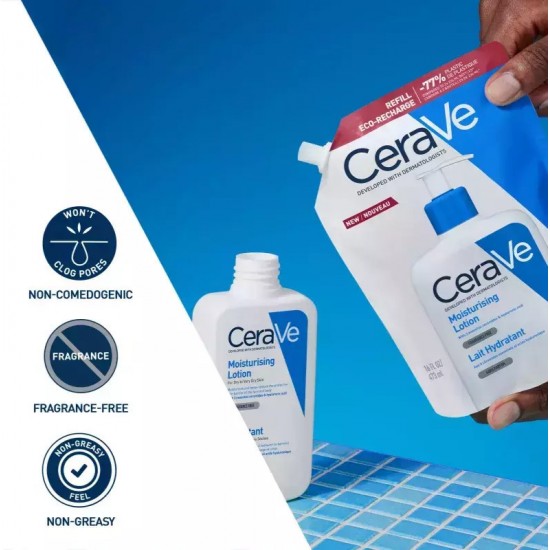 CeraVe Moisturising Lotion Refill Ενυδατική Σώματος για Ξηρές/Πολύ Ξηρές και Ευαίσθητες Επιδερμίδες 473ml