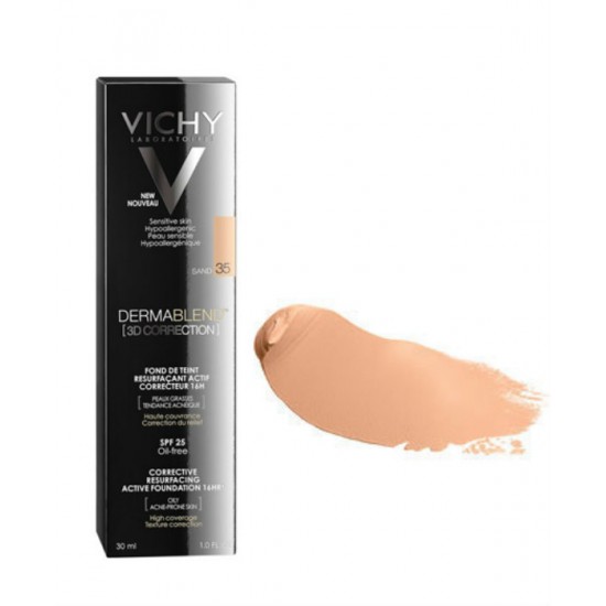VICHY Dermablend 3D Correction Make up ενεργής διόρθωσης 16ωρών 30ml - 35 Sand