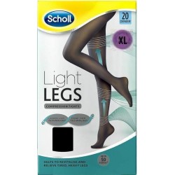 Dr.Scholl - Light Legs Καλσόν Διαβαθμισμένης συμπίεσης 20 Den Black - Xtra Large