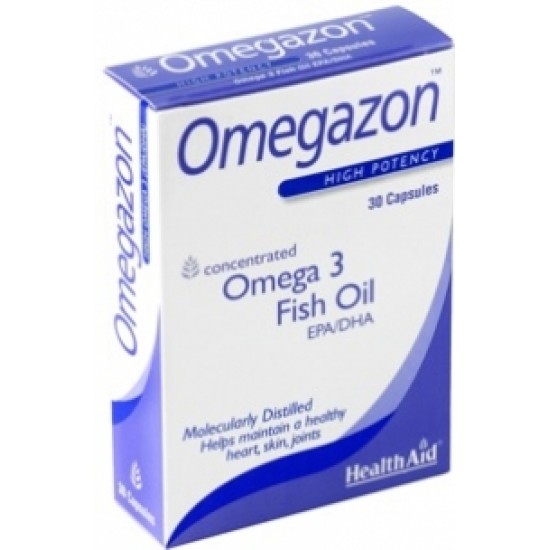 HEALTH AID - Omegazon, Ιχθυέλαιο σε κάψουλες για την βελτίωση του κυκλοφορικού, 30caps HEALTH AID - Omegazon, Ιχθυέλαιο σε κάψουλες για την βελτίωση του κυκλοφορικού, 30caps