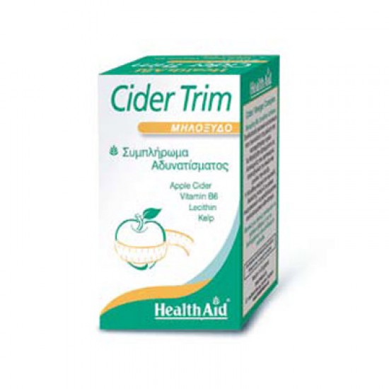 HEALTH AID - Cider Trim, ΜΗΛΟΞΥΔΟ με Λεκιθίνη - Φύκια και βιταμίνη Β6, 90caps HEALTH AID - Cider Trim, ΜΗΛΟΞΥΔΟ με Λεκιθίνη - Φύκια και βιταμίνη Β6, 90caps