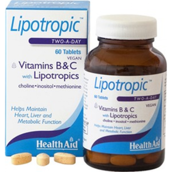 HEALTH AID - LIPOTROPIC TWO-A-DAY B & C VITAMINS 60 tabs HEALTH AID - LIPOTROPIC TWO-A-DAY B & C VITAMINS 60 tabs