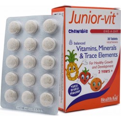 HEALTH AID JUNIOR-VIT 30 ΜΑΣΩΜΕΝΕΣ ΤΑΜΠΛΕΤΕΣ