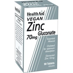 HEALTH AID ZINC GLUCONATE 70MG 90 ΤΑΜΠΛΕΤΕΣ