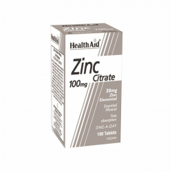 HEALTH AID ZINC CITRATE 100MG 100TABS