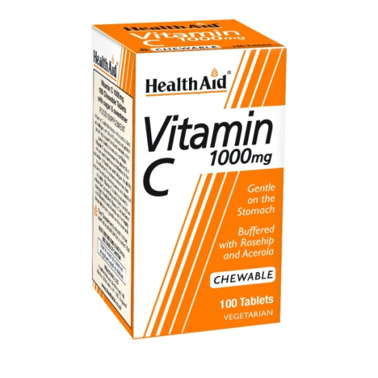 Health Aid Vitamin C 1000mg 100 Μασώμενες Ταμπλέτες Health Aid Vitamin C 1000mg 100 Μασώμενες Ταμπλέτες