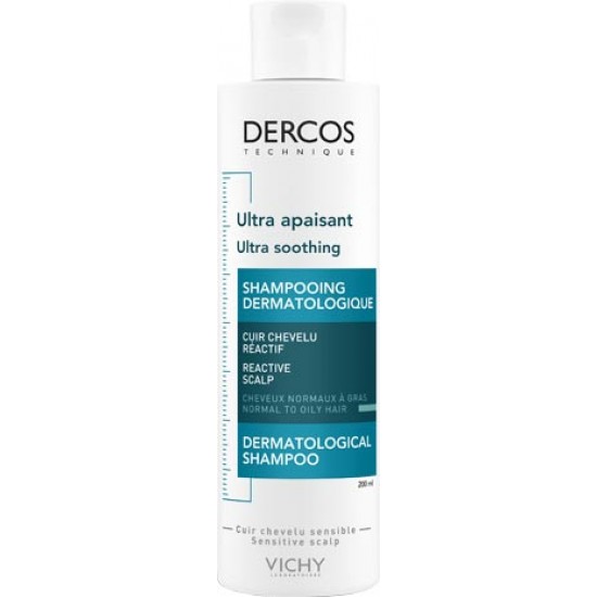 VICHY DERCOS Ultra Soothing Sulfate-Free Shampoo Καταπραϋντικό σαμπουάν για Κανονικά/Λιπαρά μαλλιά 200ml